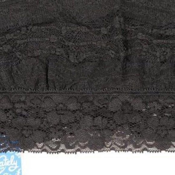 NWT FREE PEOPLE Scallop Lace Bandeau Black XS - Picture 6 of 8